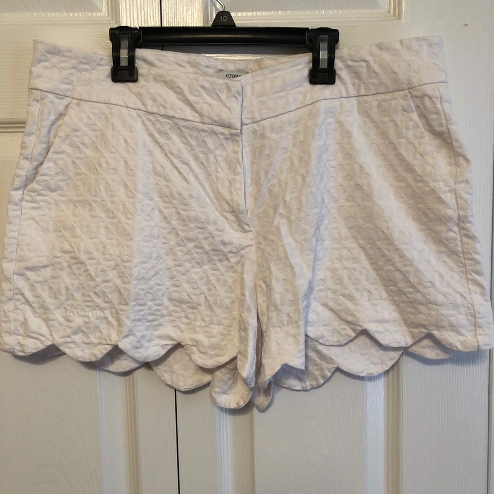 White Shelby Crown and Ivy Shorts